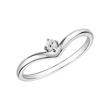 0.50 Carati Solitaire Promise Ring Old Mine Cut Round Vero Diamond 4 Prong