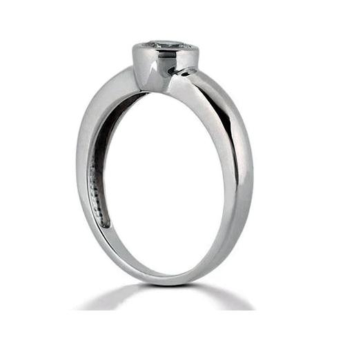 1.50 Carati. Anello Di Fidanzamento Solitario Vero Diamante Oro Bianco