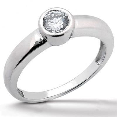 1.50 Carati. Anello Di Fidanzamento Solitario Vero Diamante Oro Bianco