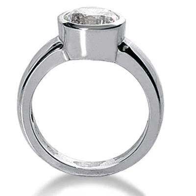 1.50 Carati. Anello Di Fidanzamento Solitario Vero Diamante Oro Bianco