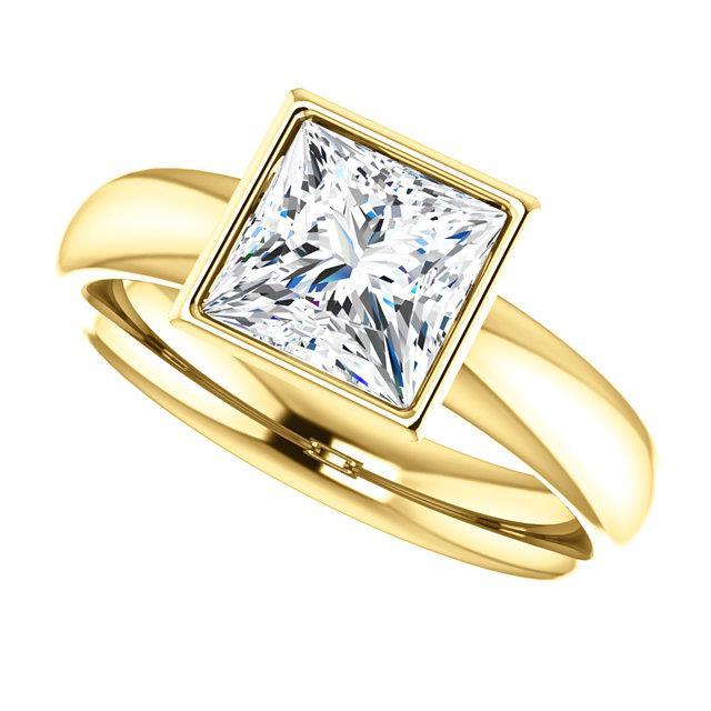 1.51 Carati. Set Di Castoni Con Anello Solitario Scintillante Princess Naturale Diamond