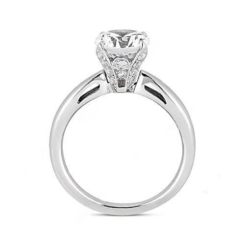 1.57 Carati. Anello Solitario In Oro Genuino Diamond Engagement Novità