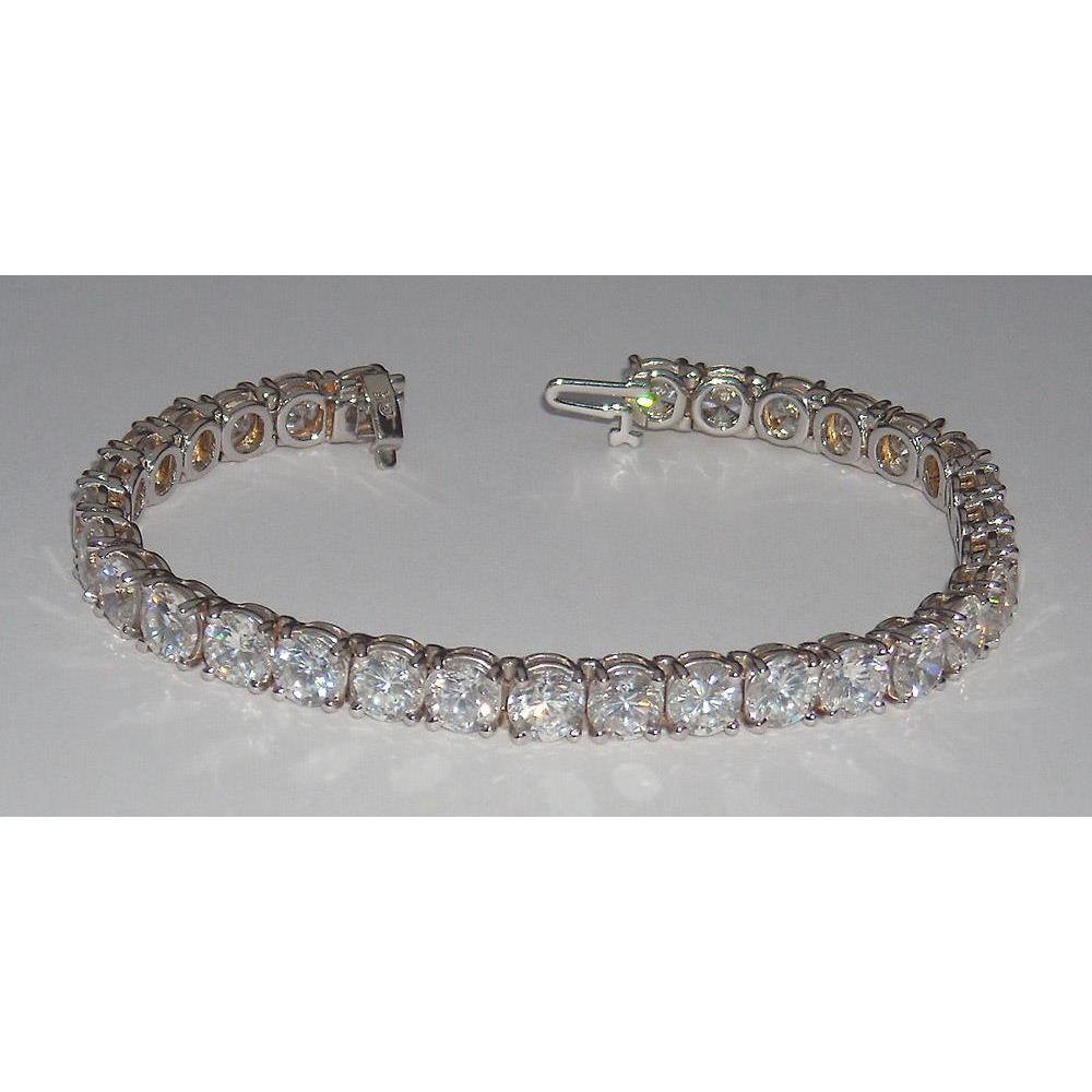 11.70 Ct. Bracciale Da Tennis Con Vero Diamanti Vs Montaggio Rotondo Sul Retro Dei Gioielli