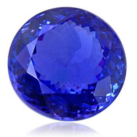 Tanzanite Blu Taglio Rotondo Loose Sapphires Natural in Gold – vista frontale