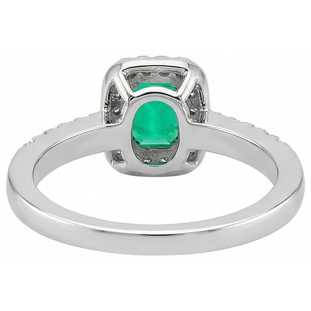 Smeraldo Fine Anello Pietra Colorata – vista posteriore