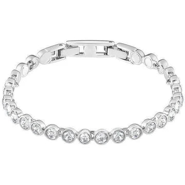 14K WG 5.60 Carati Lunetta Set Taglio Rotondo Vero Diamanti Bracciale Tennis