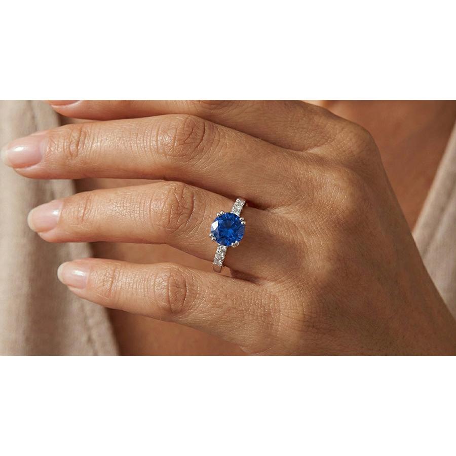 1 Carato Zaffiro Anello