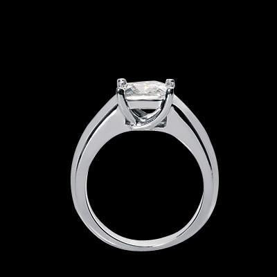 1,50 Carati Principessa Vero Diamante Solitario Anello 4 Griffe Gioielli In Oro