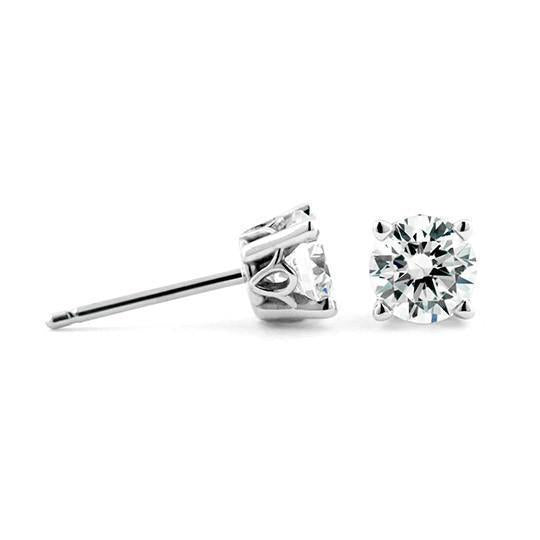 2 Carati Round D Vvs1 Vero Diamante Donna Orecchini Con Diamanti 14K