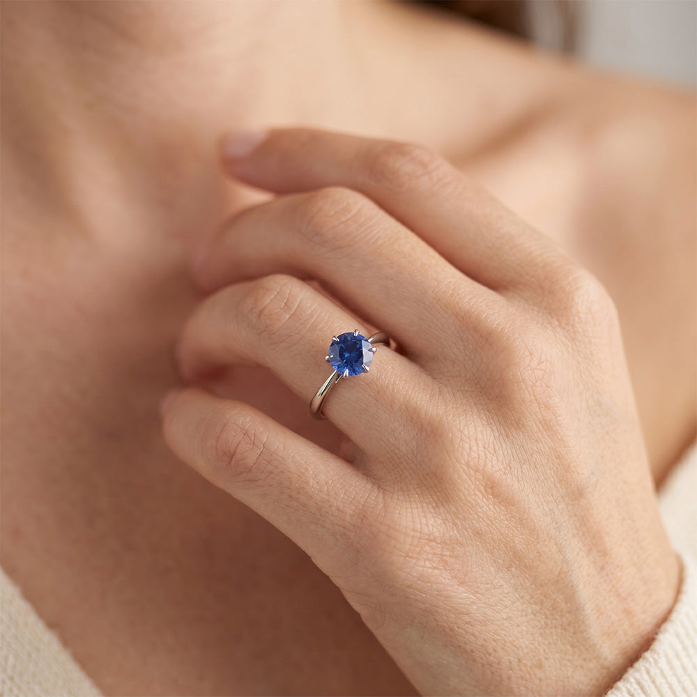 2 Ct Zaffiro Anello
