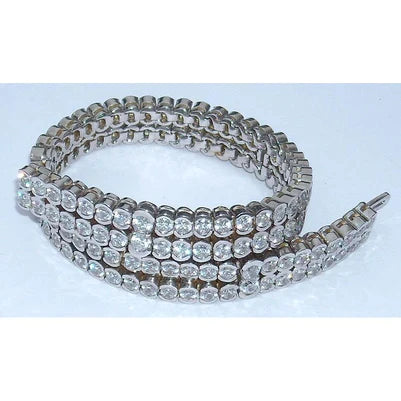 26 Carati Bracciale Tennis Di Genuino Diamanti