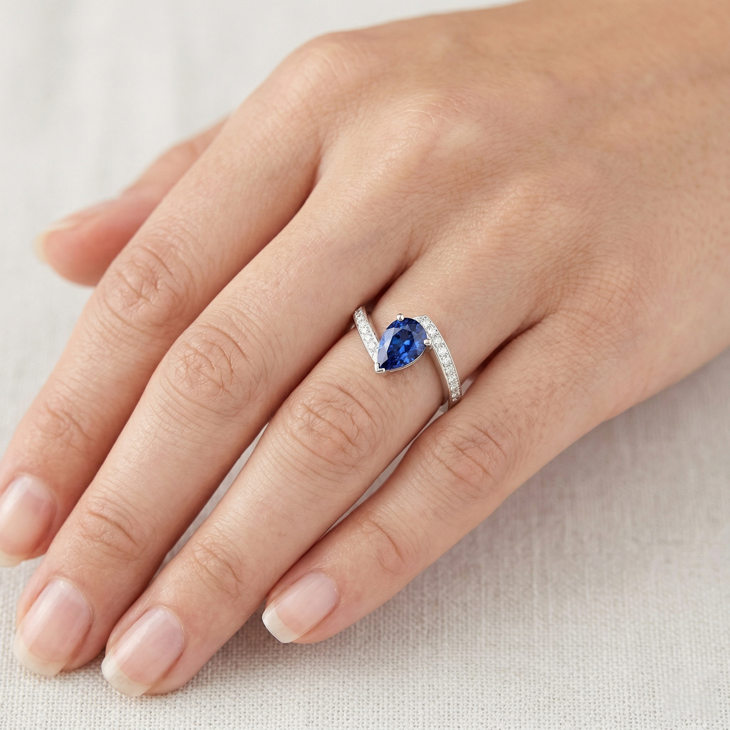 2 Ct Zaffiro Anello