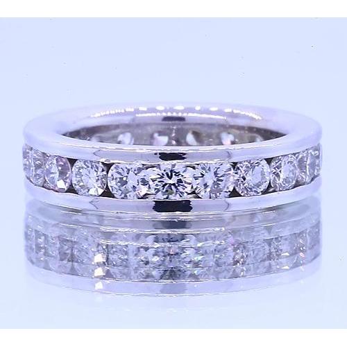 2.20 Carati Di Genuino Diamanti Rotondi Eternity Fascia Oro Bianco 14K