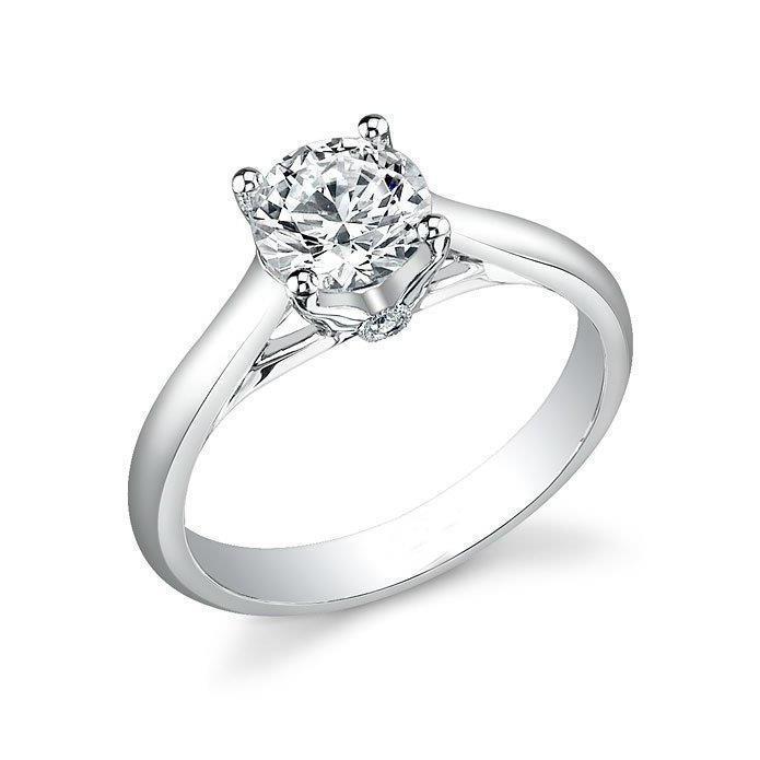 2.20 Carati Splendido Anello Con Genuino Diamante Taglio Rotondo In Oro Bianco 14K