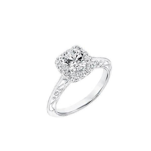 2.40 Ct. Anello Con Genuino Diamanti Dall'Aspetto Antico Halo In Oro Bianco
