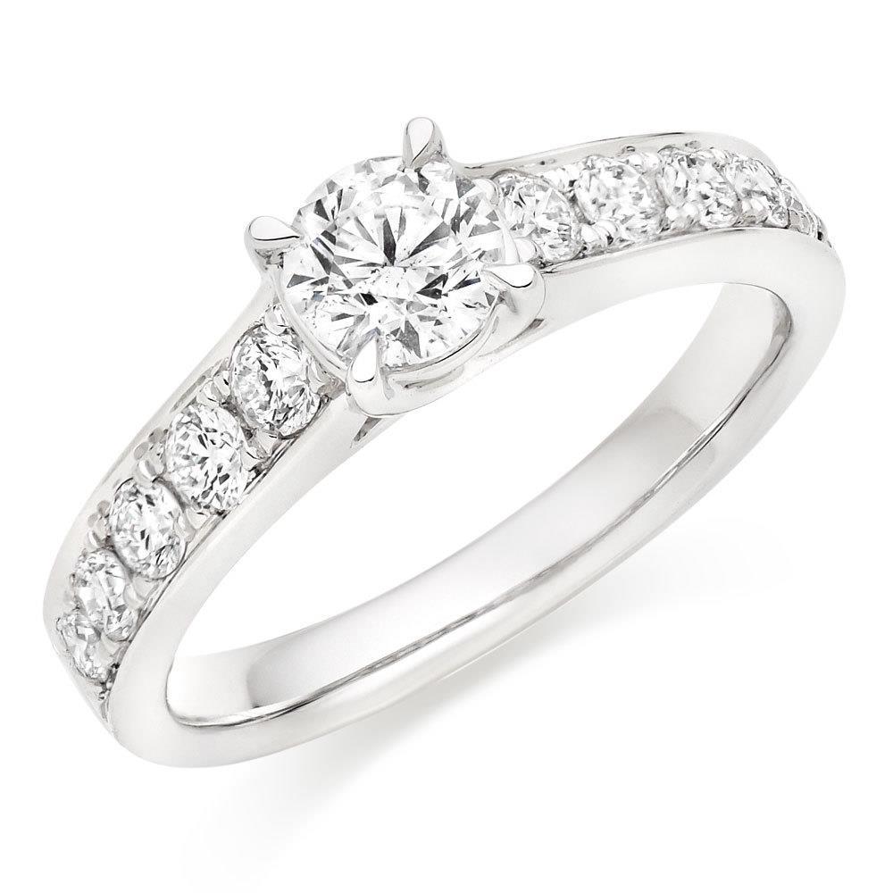 Taglio Brillante Brillante anello in Oro Bianco 14K – vista principale