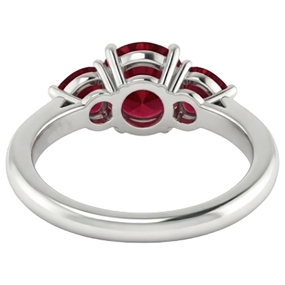 3 pietre rubino anello 1.50 carati polo impostazione gioielli da donna