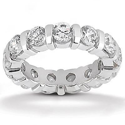 3.9 Carati. F Vs1 Vero Diamonds Gorgeous Eternity Women Engagement Gruppo Musicale WG 14K