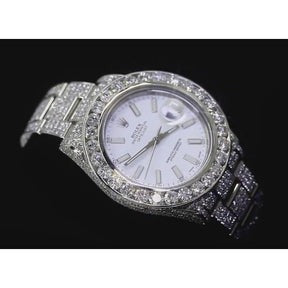 32 carati Orologio Rolex da uomo con diamanti personalizzati Datejust
