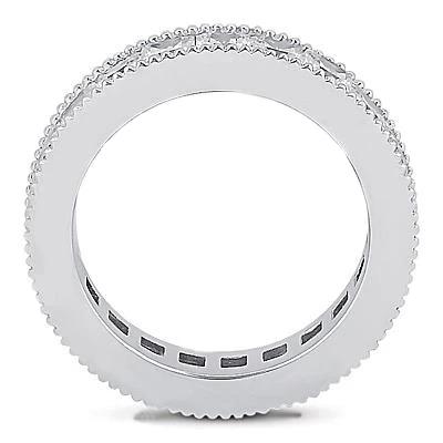 4.40 Carati Princess Genuino Diamante Eternity Wedding Gruppo Musicale