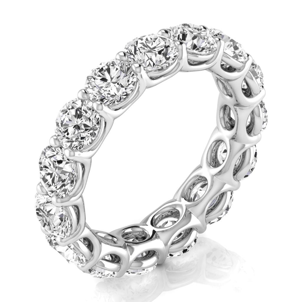 Fatto a mano Brillante Eternity Band 4,95 carati – vista laterale