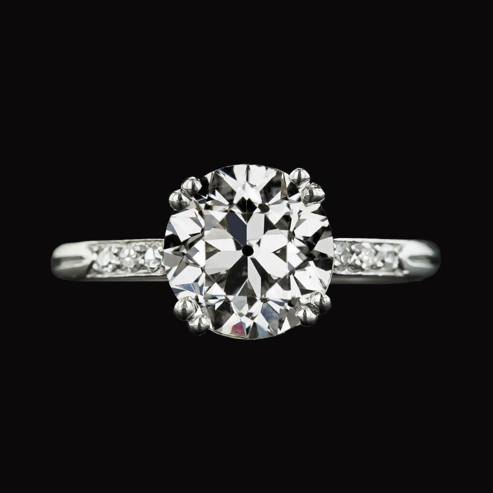 4 Carati Anello Di Fidanzamento Vecchio Minatore Genuino Diamante Doppio Polo Set Gioielli