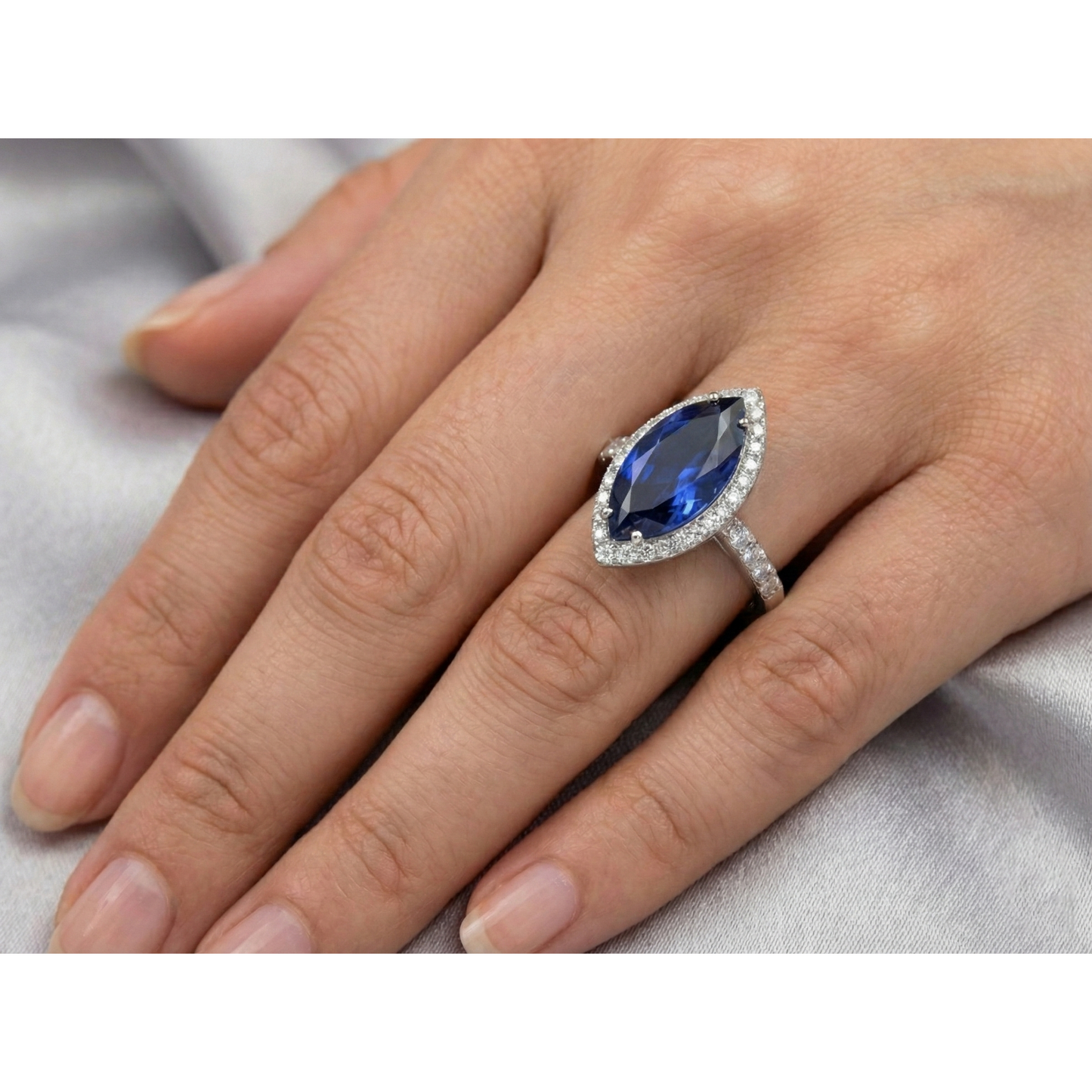 4 Carati Zaffiro Anello