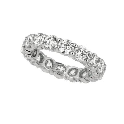 4 Carati Genuino Diamante Eternity Fascia 14K Gioielli In Oro Bianco Nuovo