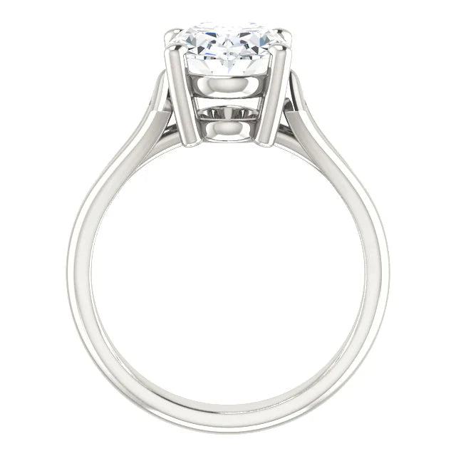 5 Carati Ovale Anello Di Vero Diamante