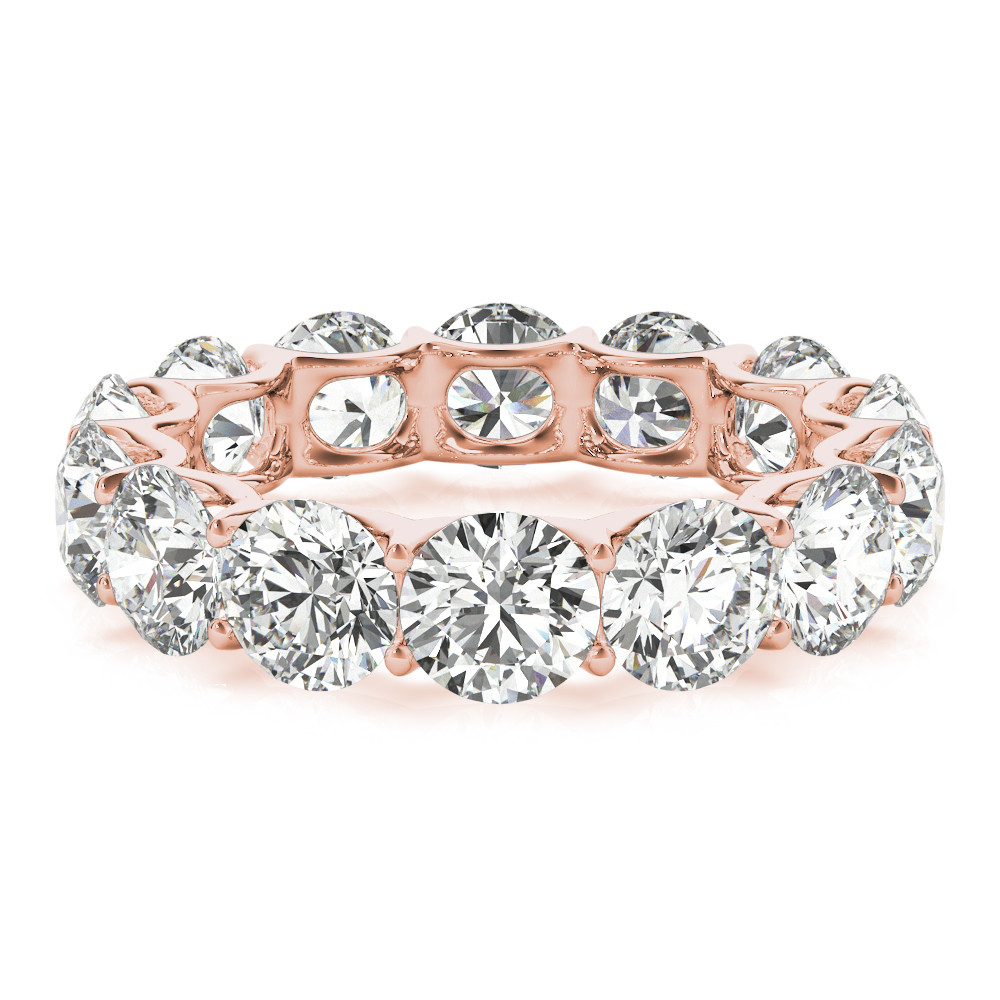 Brillante Eternity Band 5,60-carati Oro Rosa 14K – vista laterale