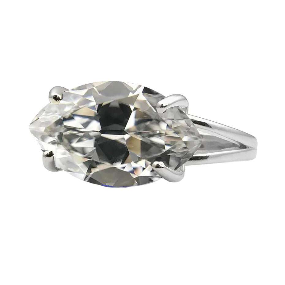Solitario di Fidanzamento Oro Bianco 14K con Diamante – vista principale