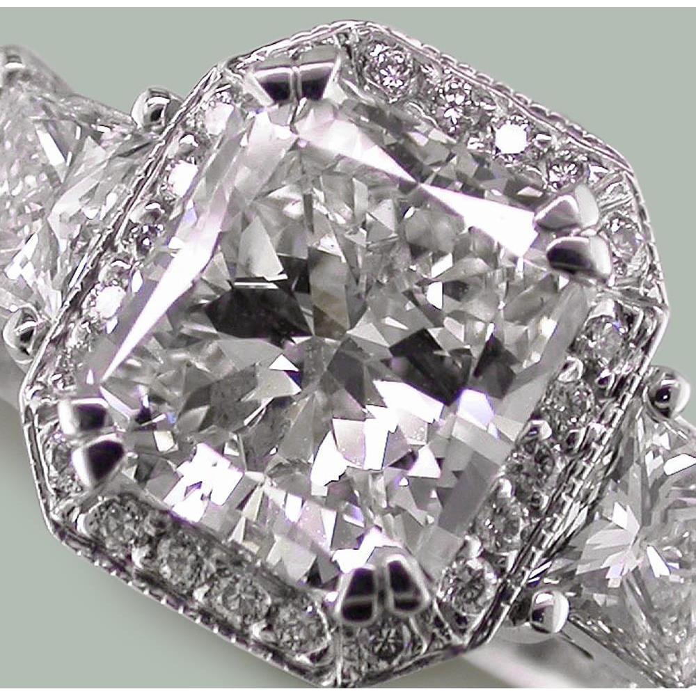6 Carati Radiante Anello Di Genuino Diamante