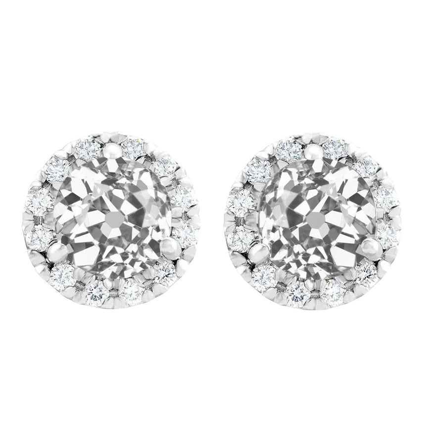 Diamante Fine Orecchini Pendenti 2-carati Oro 14 Carati Bianco – vista principale