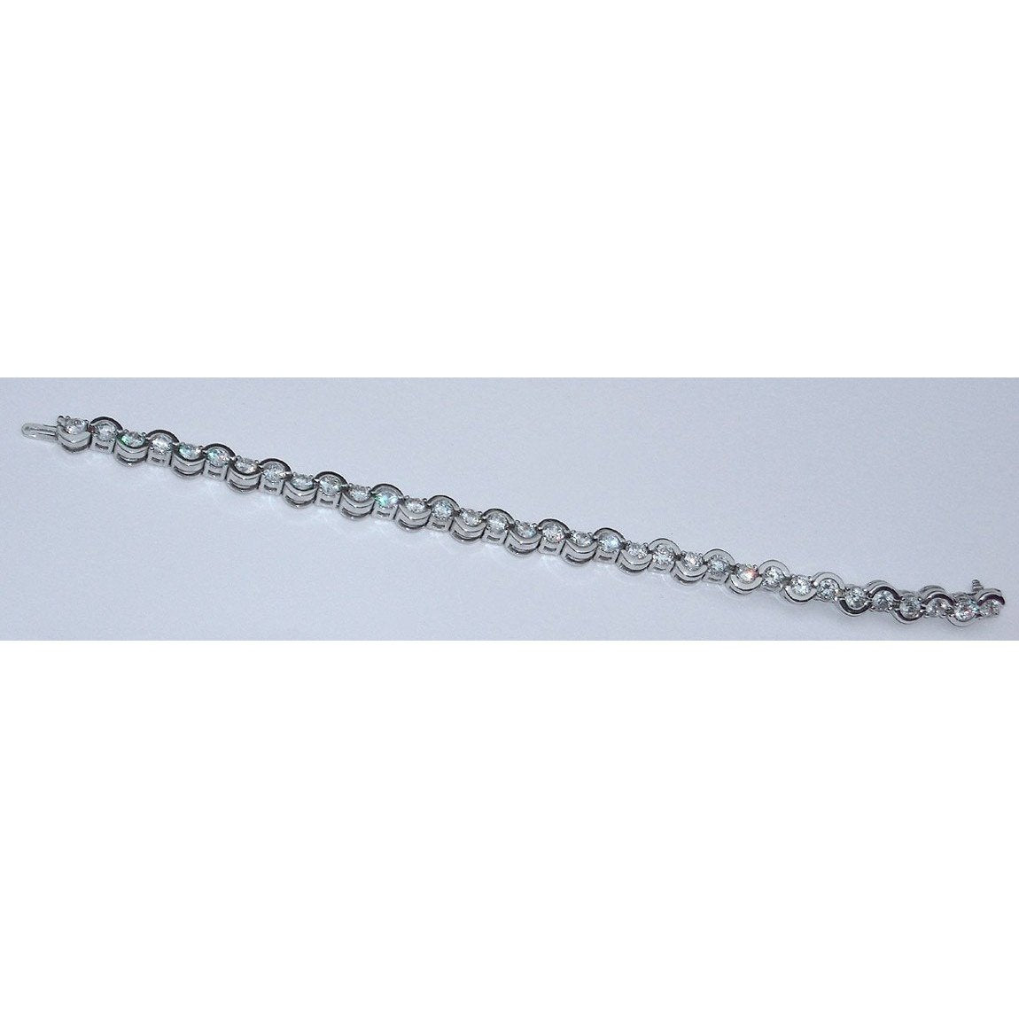 6.80 Carati Braccialetto Di Naturale Diamanti Tennis Gioielli Stile Antico