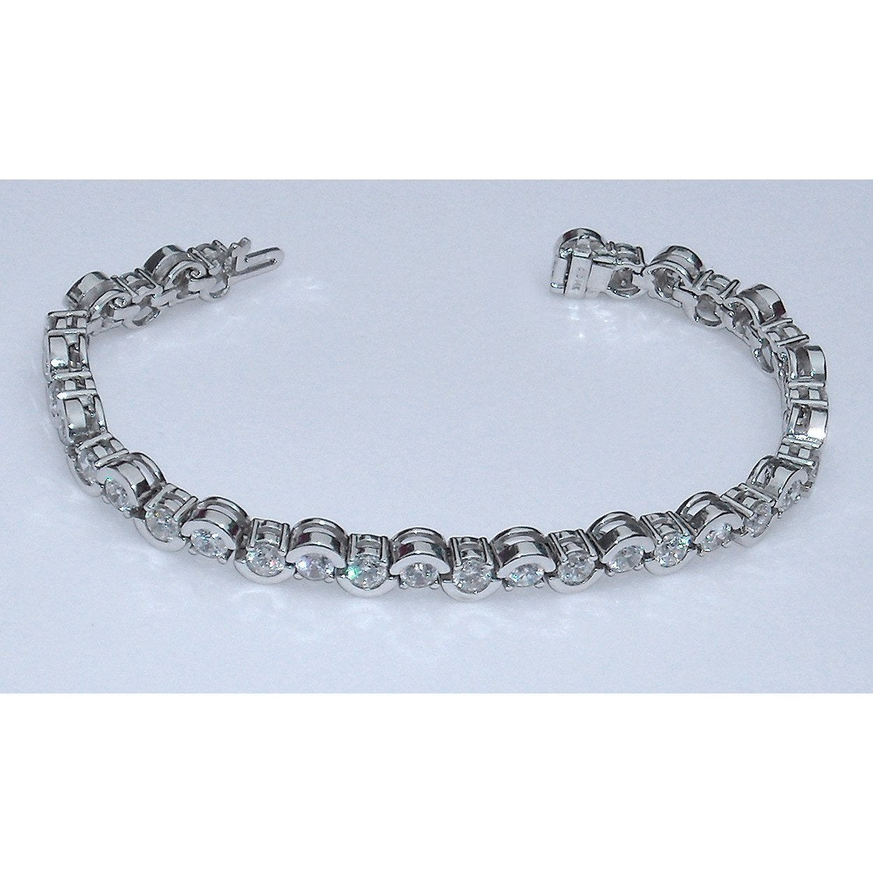 6.80 Carati Braccialetto Di Naturale Diamanti Tennis Gioielli Stile Antico