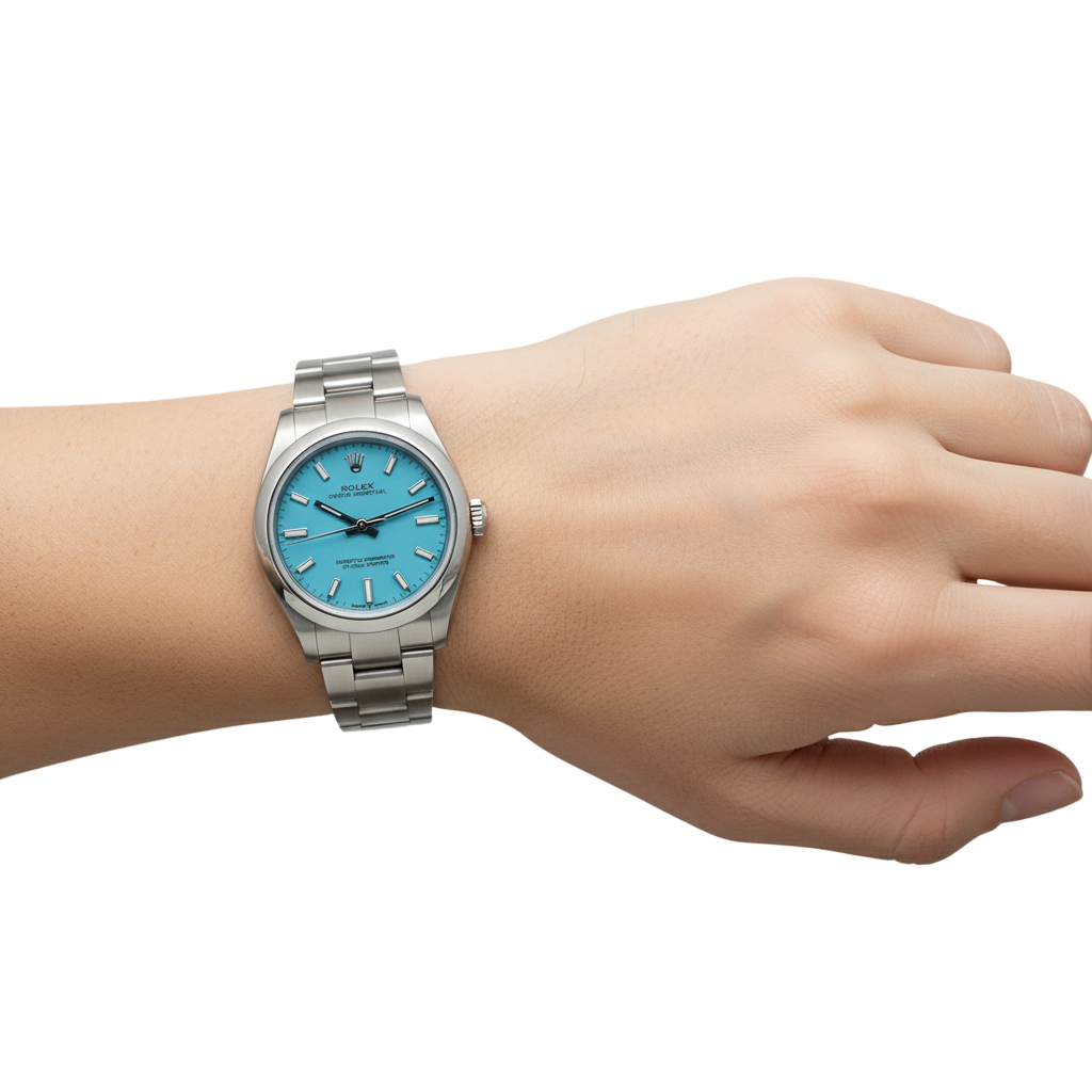 Orologio Rolex da donna Ostrica perpetua 31mm con quadrante luminoso Tiffany in acciaio