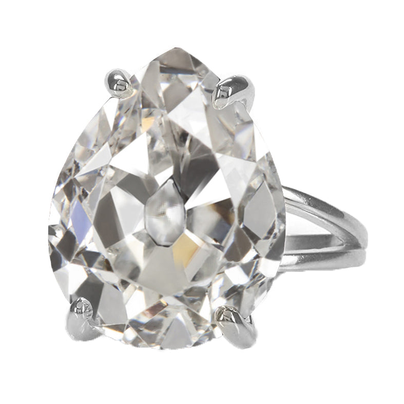 Taglio Old Mine Brillante anello in Oro Bianco 14K – vista principale