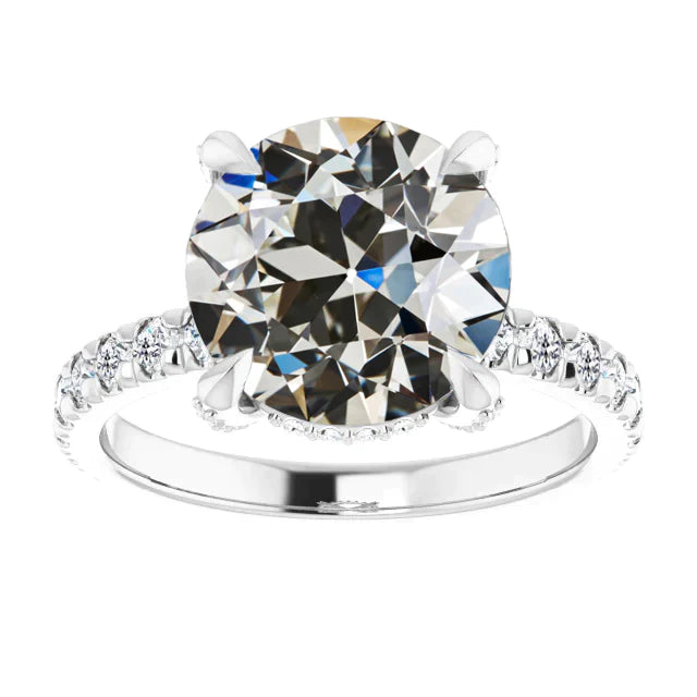 8 Carati Anello Vero Diamante Rotondo