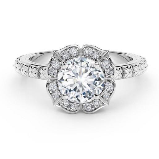 Anello Anniversario 3,10 Carati Naturale Diamante 14K Oro Bianco