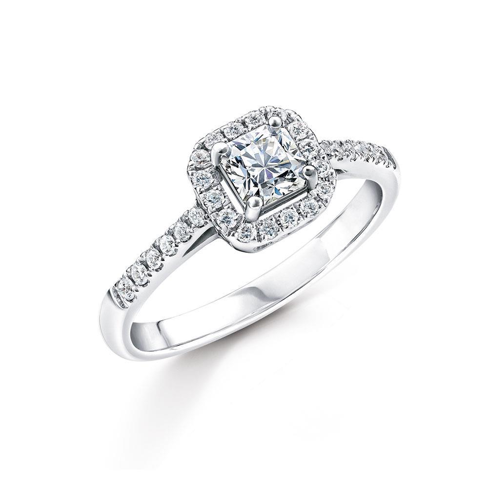 Anello Anniversario Con Vero Diamante Da 1,58 Carati. in Oro Bianco 14k