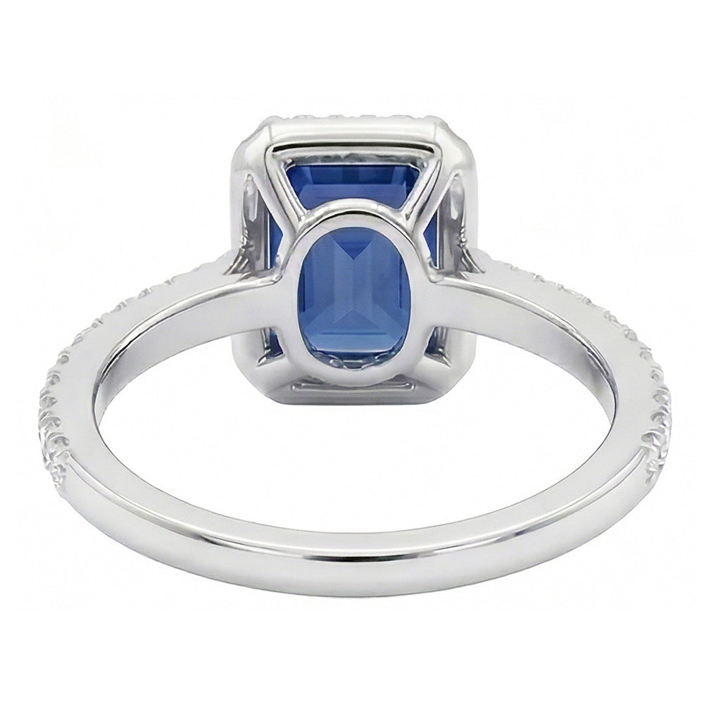 vero round diamante 3carati anello vista di profilo