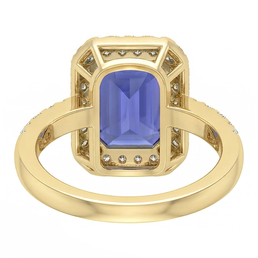 vero round diamante 4carati anello vista di profilo