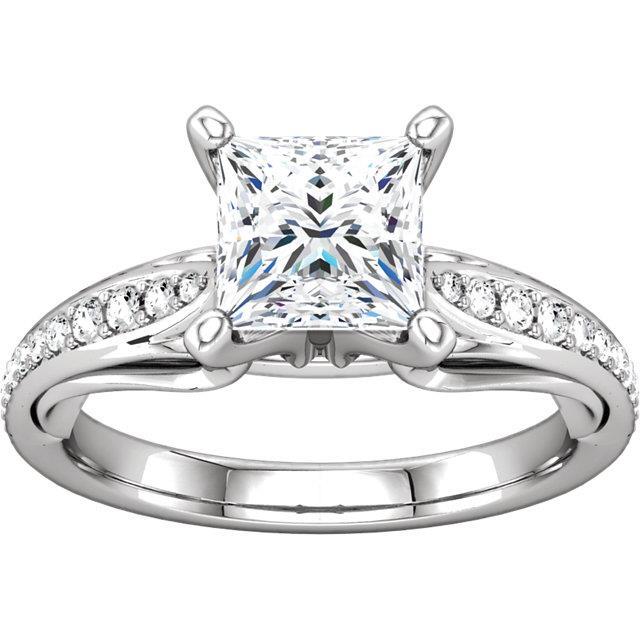 Anello Anniversario In Oro Bianco 14K Con Genuino Diamante Tondo Rotondo Principessa Brillante Da 2,50 Carati Nuovo