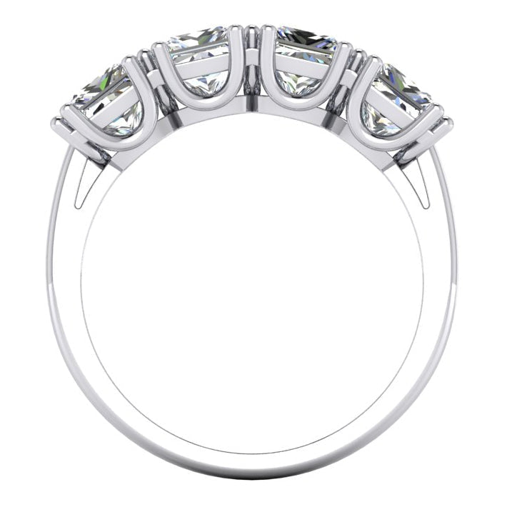 Anello Anniversario Princess Cut Naturale Diamond 3 Carati