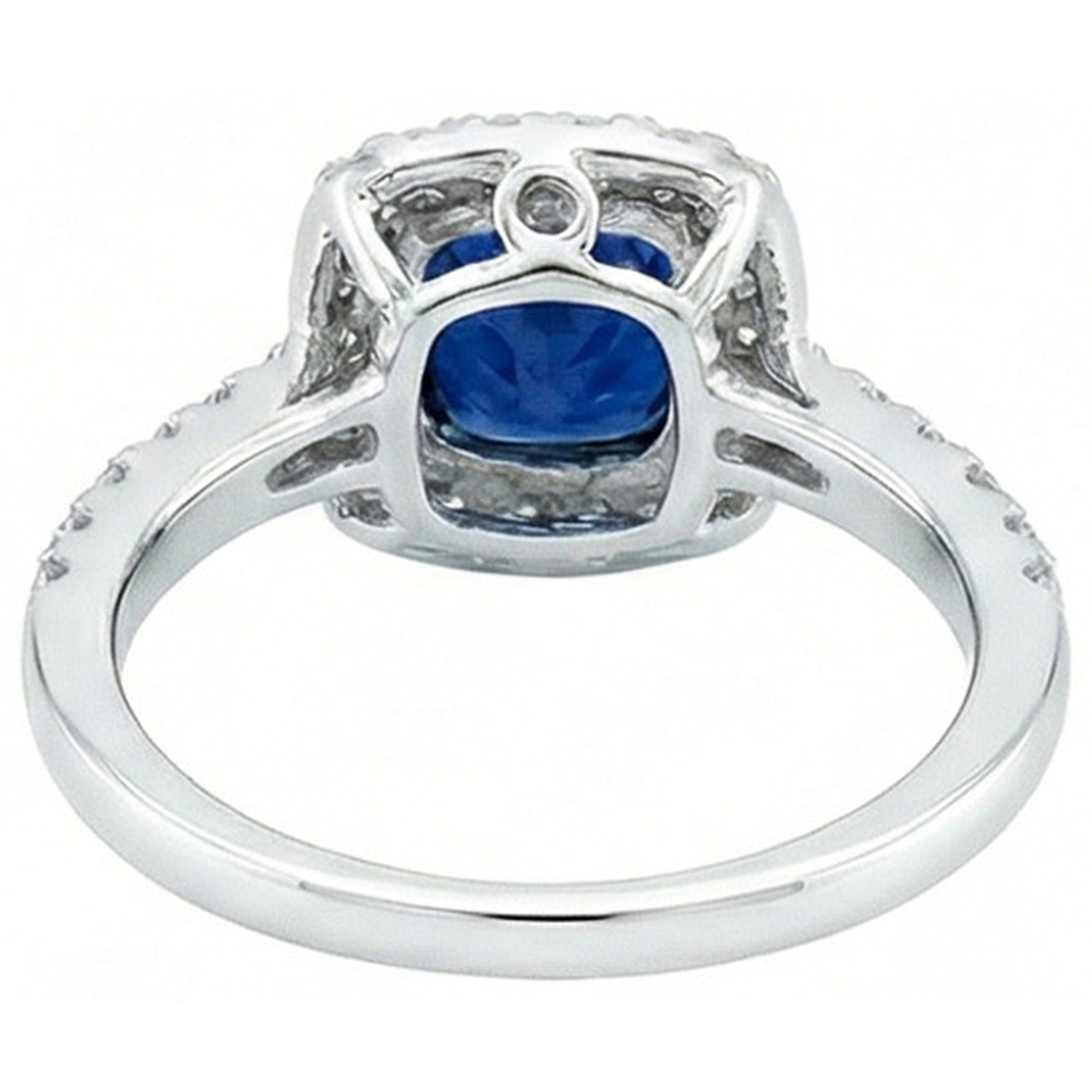 vero round diamante 3.50carati anello vista di profilo