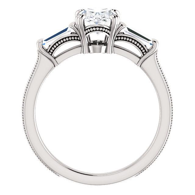 Anello Con 3 Pietre Di Naturale Diamanti 2 Carati Gioielli Da Donna In Stile Vintage Nuovo