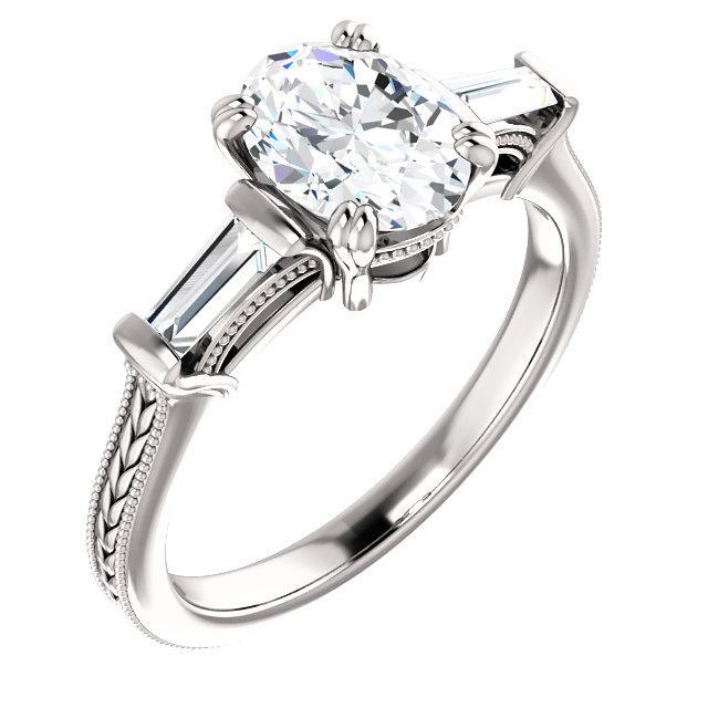 Anello Con 3 Pietre Di Naturale Diamanti 2 Carati Gioielli Da Donna In Stile Vintage Nuovo