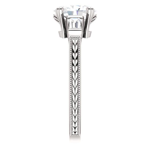 Anello Con 3 Pietre Di Naturale Diamanti 2 Carati Gioielli Da Donna In Stile Vintage Nuovo
