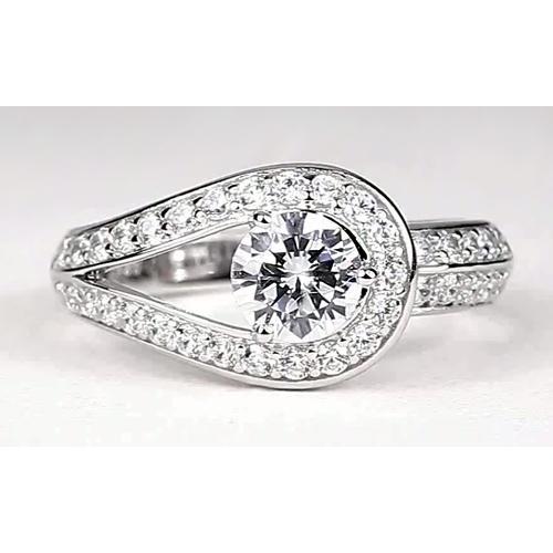 vero round diamante 2.50carati anello dettaglio ravvicinato
