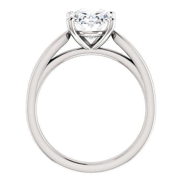 Anello Con Genuino Diamante Solitario Incastonato A Cattedrale Ovale 3,50 Carati